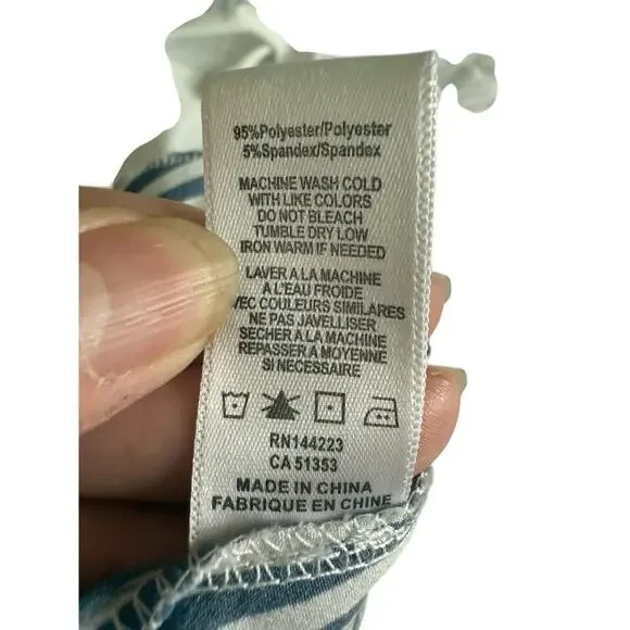 Vintage Elizabeth Crosby Los Angeles Blue/White Striped Summer Dress S - Picture 9 of 9